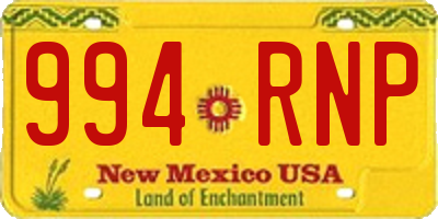NM license plate 994RNP