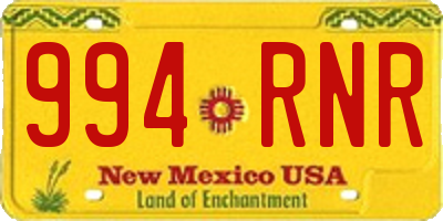NM license plate 994RNR