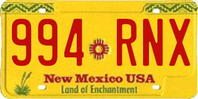 NM license plate 994RNX
