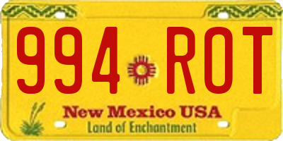 NM license plate 994ROT