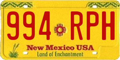 NM license plate 994RPH