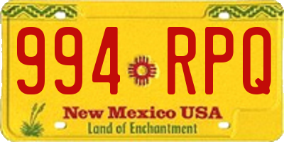 NM license plate 994RPQ