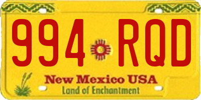 NM license plate 994RQD