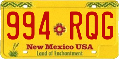 NM license plate 994RQG