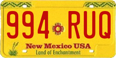 NM license plate 994RUQ