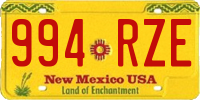 NM license plate 994RZE
