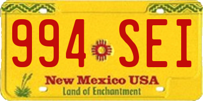 NM license plate 994SEI