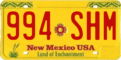 NM license plate 994SHM