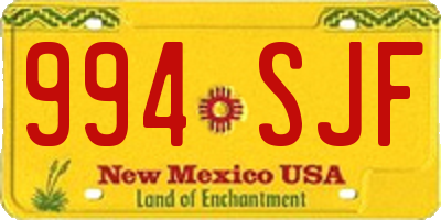 NM license plate 994SJF