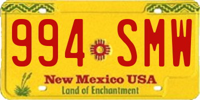 NM license plate 994SMW
