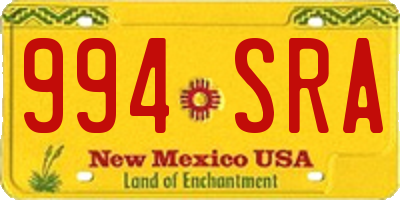 NM license plate 994SRA
