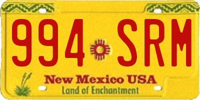 NM license plate 994SRM
