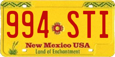 NM license plate 994STI