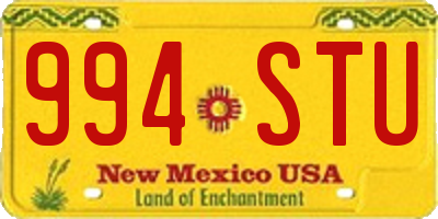 NM license plate 994STU
