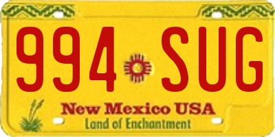 NM license plate 994SUG