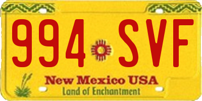 NM license plate 994SVF