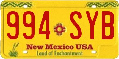 NM license plate 994SYB