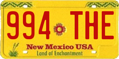 NM license plate 994THE