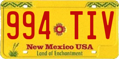 NM license plate 994TIV