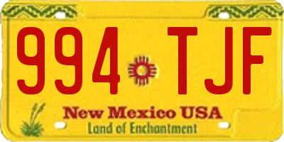 NM license plate 994TJF