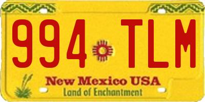 NM license plate 994TLM