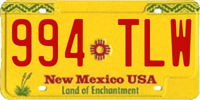 NM license plate 994TLW