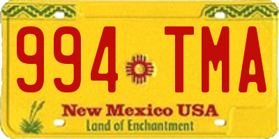 NM license plate 994TMA