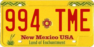 NM license plate 994TME