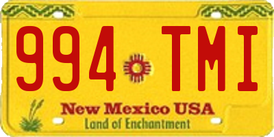 NM license plate 994TMI