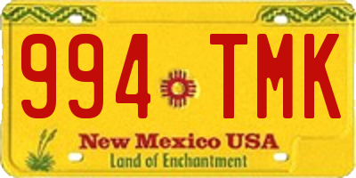 NM license plate 994TMK