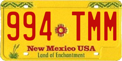 NM license plate 994TMM