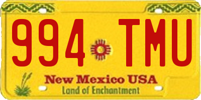 NM license plate 994TMU