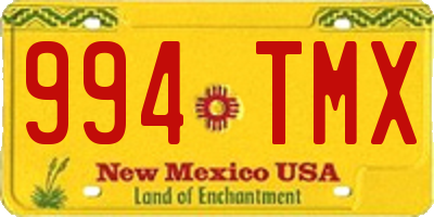 NM license plate 994TMX