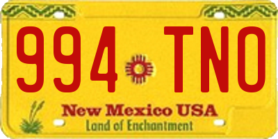 NM license plate 994TNO