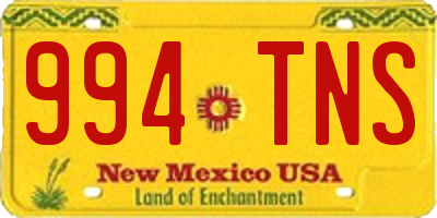 NM license plate 994TNS