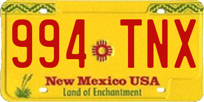 NM license plate 994TNX