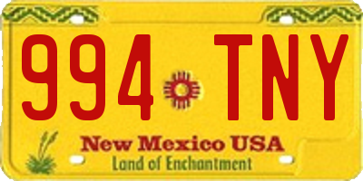 NM license plate 994TNY