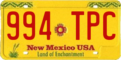 NM license plate 994TPC