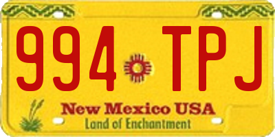 NM license plate 994TPJ