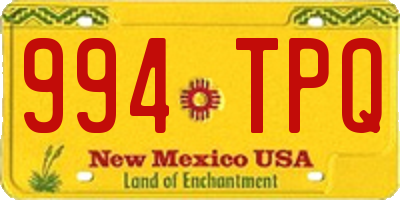 NM license plate 994TPQ