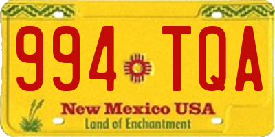 NM license plate 994TQA