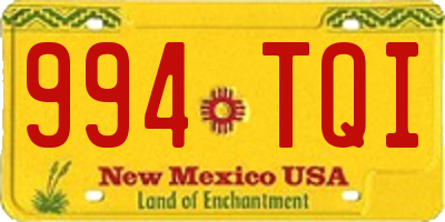 NM license plate 994TQI