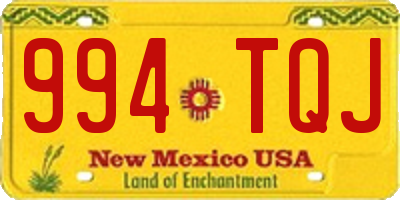 NM license plate 994TQJ