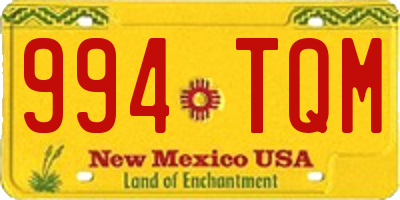 NM license plate 994TQM