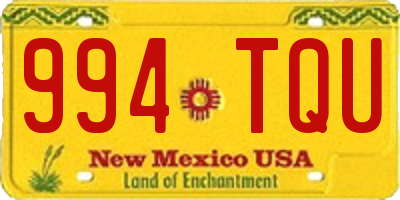 NM license plate 994TQU