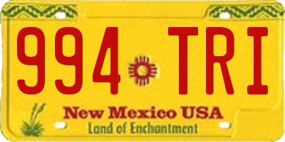 NM license plate 994TRI