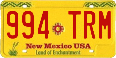 NM license plate 994TRM
