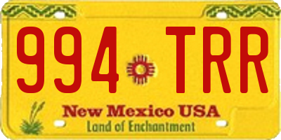 NM license plate 994TRR