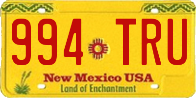 NM license plate 994TRU