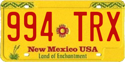 NM license plate 994TRX